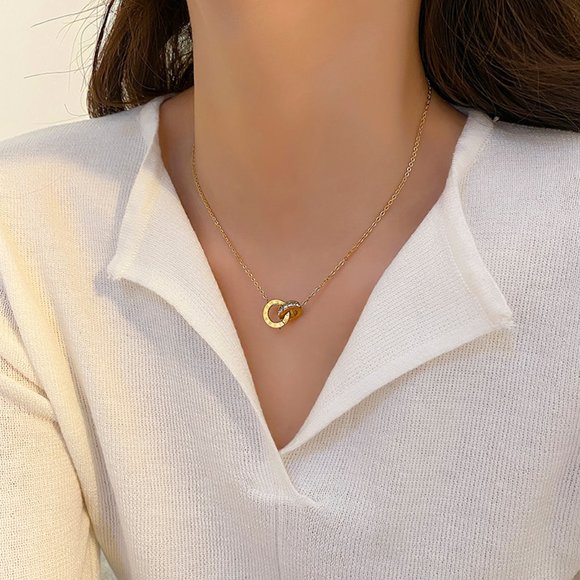 GOLICC Ring and Loop Zircon Necklace - Picture 9 of 9